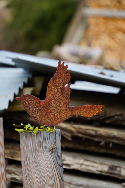 Vogel rostig mit Schraube